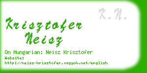 krisztofer neisz business card